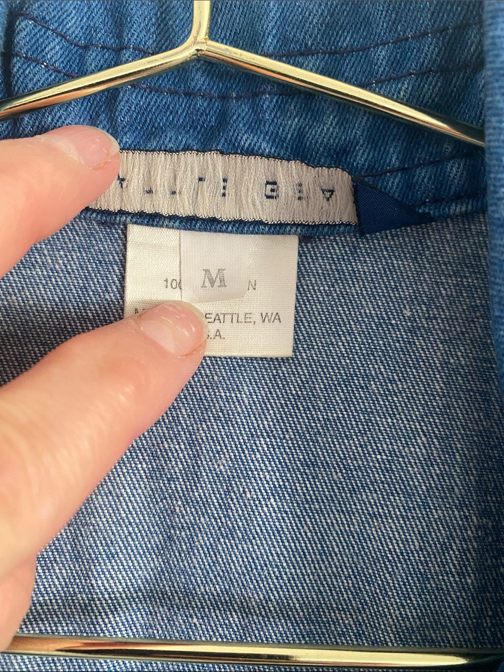 Seattle Gear • Made in USA Denim Romper • 100% Cotton • Rare Vintage - Picture 6 of 9